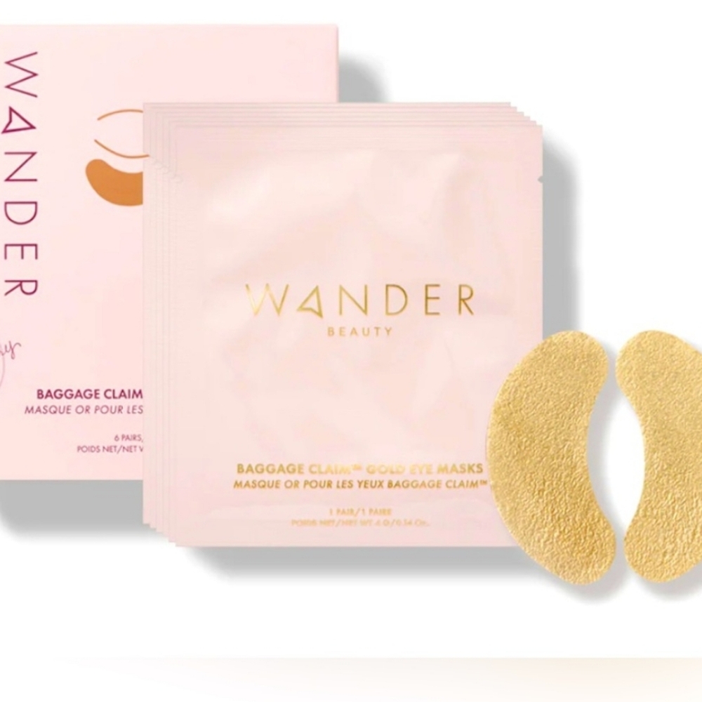 Wander Beauty Baggage Claim Gold Eye Masks (6 Pairs)
